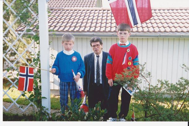 An old photo of me my father and big brother having a great day