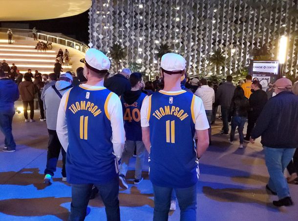 An s band showed up at the Warriors game tonight