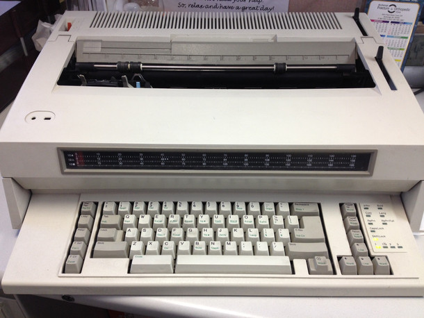 and here is the typewriter youll be using Words you dont expect to hear when starting a job in 