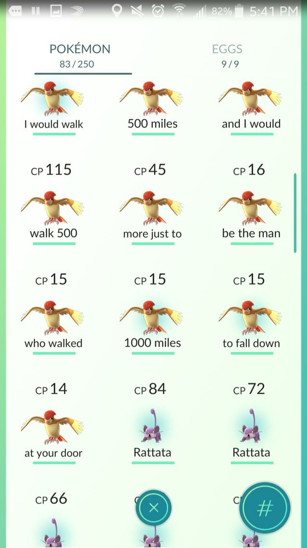 And I would walk  miles