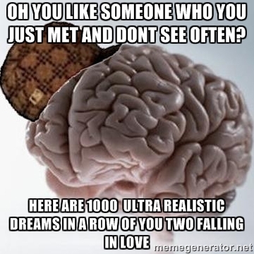 And one of you and your ex getting back together just to really rub it in