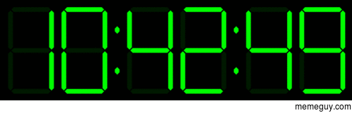 Animated digital clock - proof of concept 