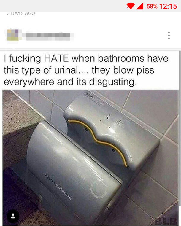 Anon pisses in hand dryer