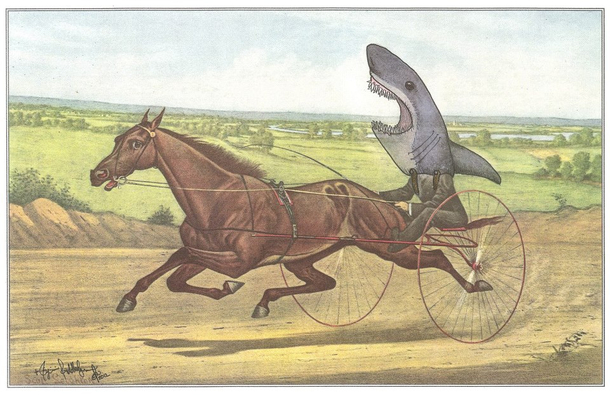 Another Thriftstore painting I bought and painted on top of How to Always Win at the Races
