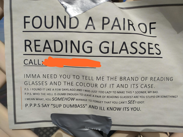 Anyone missing their glasses