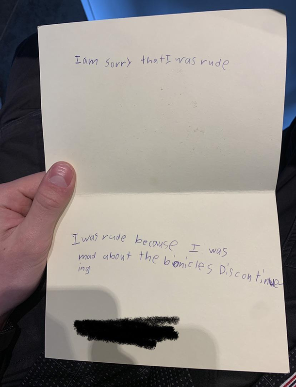 Apology letter I wrote to my mom  years ago