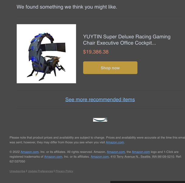 Apparently Amazon thinks I wipe my ass with  bills