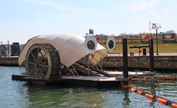 Apparently Baltimore has a trash eater called Professor Trash Wheel that keeps the water clean and Im sad i didnt know sooner