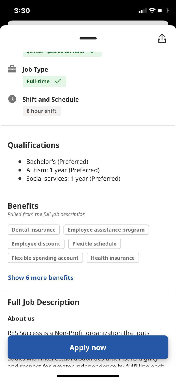 Apparently I need at least  year of autism to qualify for this job