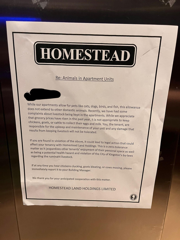 Apparently my management doesnt like how residents are tackling high grocery prices