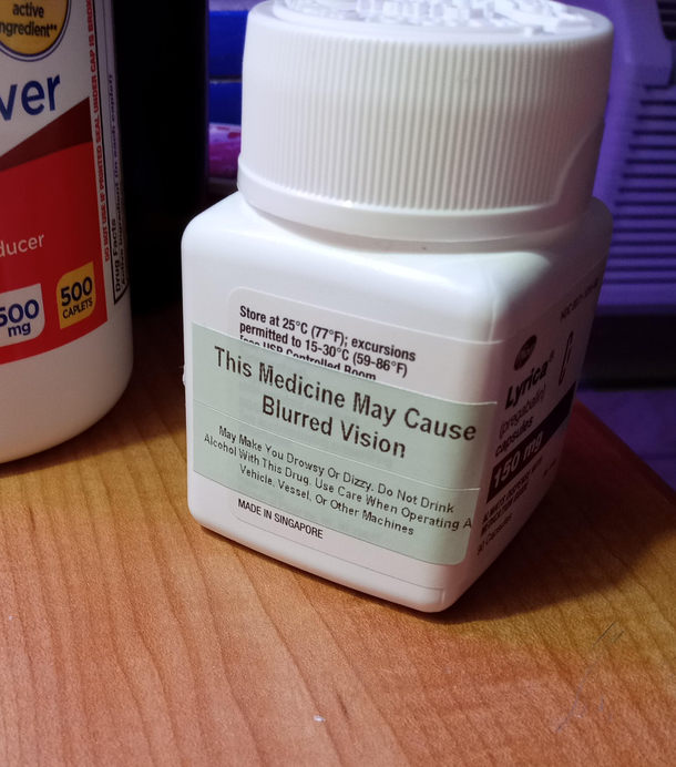 apparently my medication can cause Slurred Vision