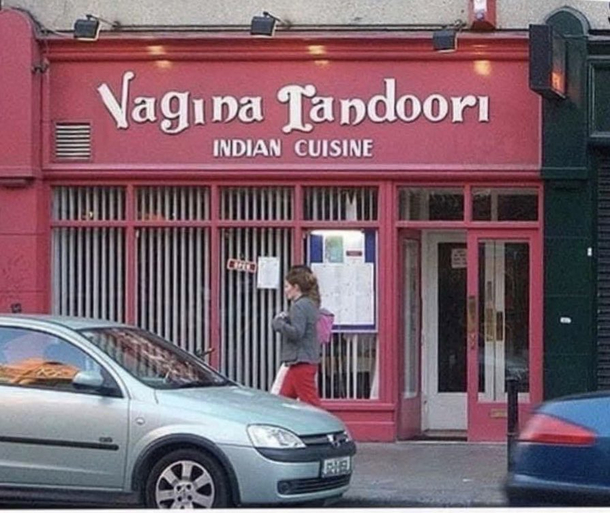 Apparently the actual name of the restaurant is Nagina Tandoori but part of the N fell off