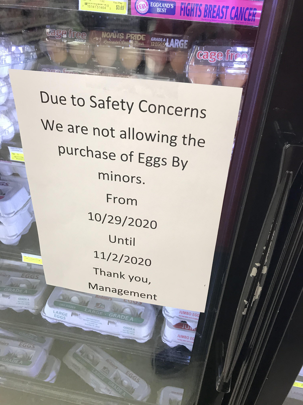 Apparently there has been an egging problem