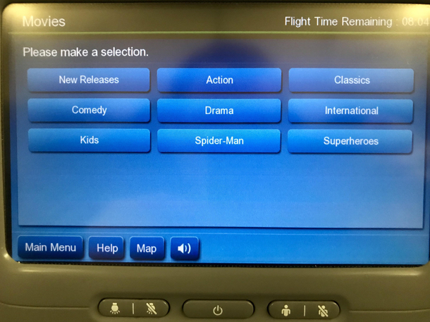 Apparently United Airlines considers Spider-Man its own genre of film