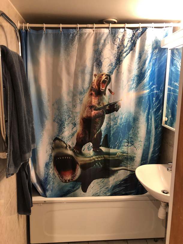 Apparently you guys like shower curtains so heres mine Youre welcome