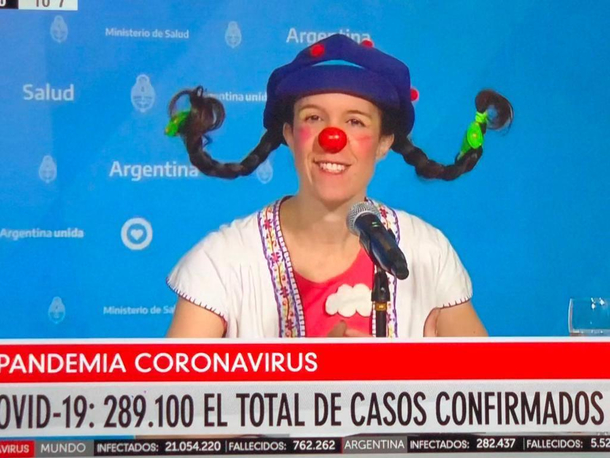 Argentina brought a clown to announce their daily COVID  death toll