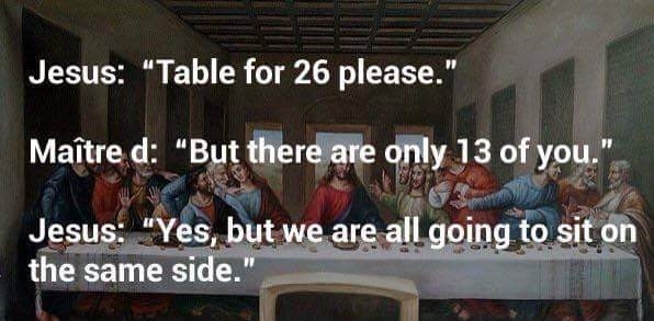 Arranging tables with Jesus