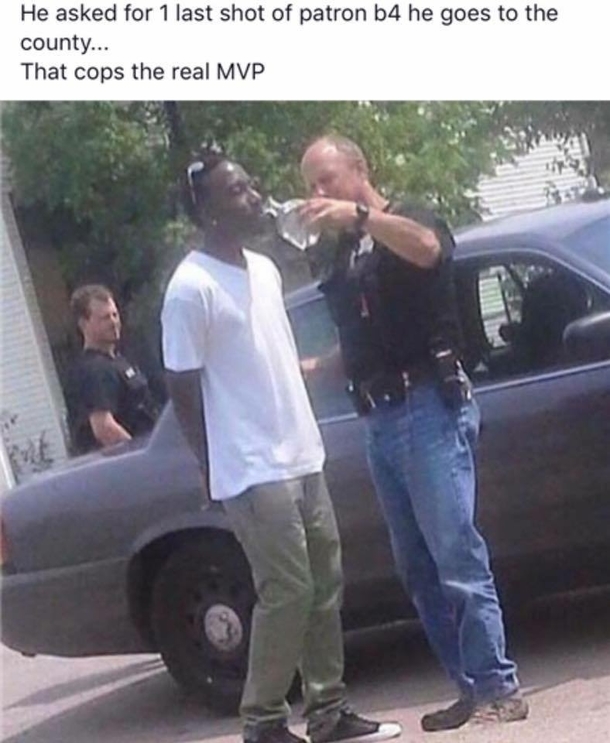Arrest in progress shots taken