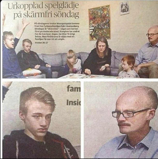 Article about a Swedish family having offline and screen free sundays