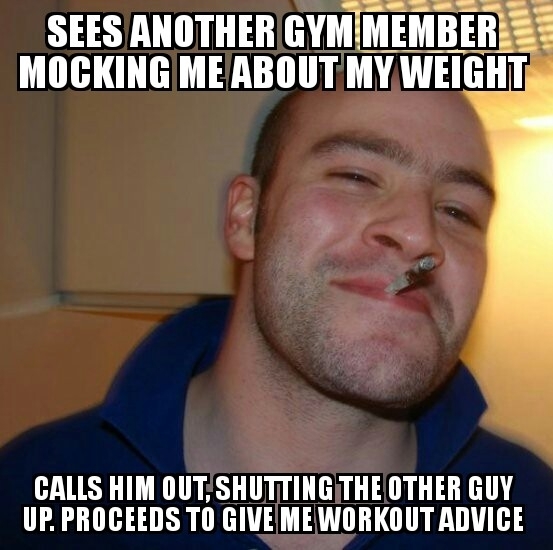 As a chubby man trying to shape up this was pretty cool of that guy