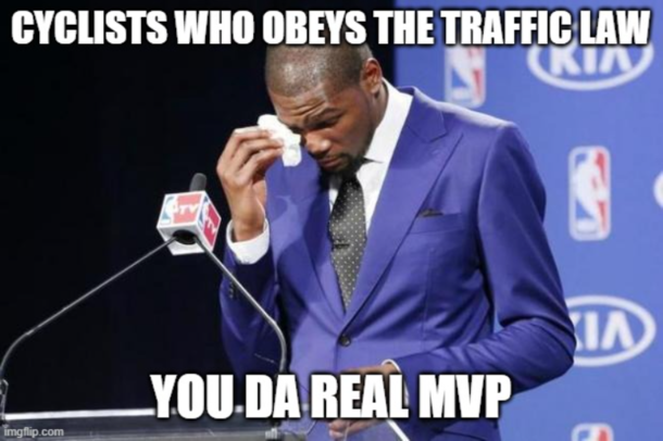 As a cyclist myself its rare to see