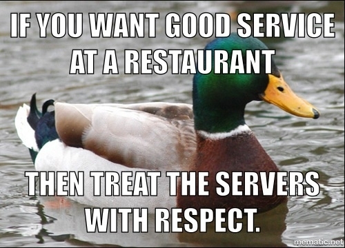 As a restaurant worker