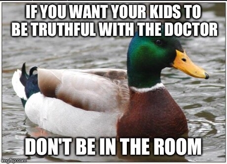 As a teenager in high school whos taken to the doctor by his parents