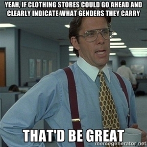 As a tentative male shopper