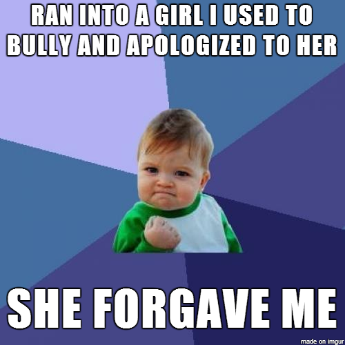 As someone who regrets what he has done this meant a lot to me