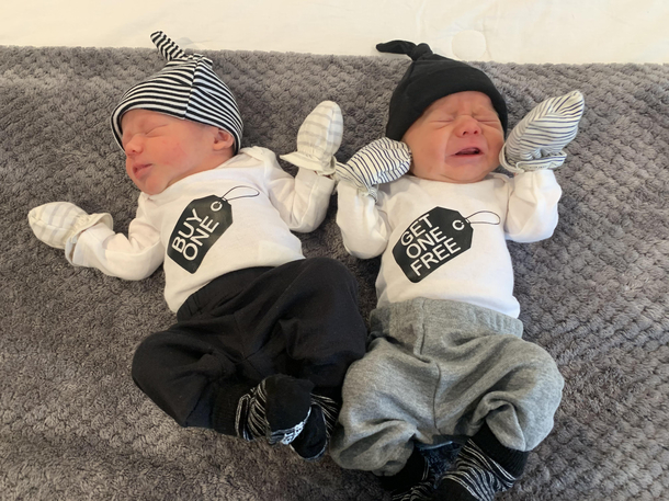As the father of these twins the only BOGO part is the pregnancy Should be Buy one get  less sleep