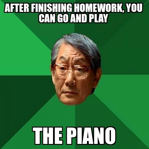 Asian Dad will never cut some slack