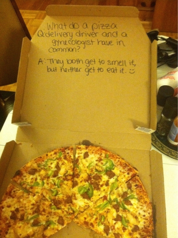 Asked Dominoes to write a dirty joke on our box This is what they came up with