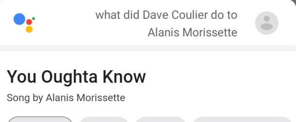 Asked google a simple question and it came back with some attitude