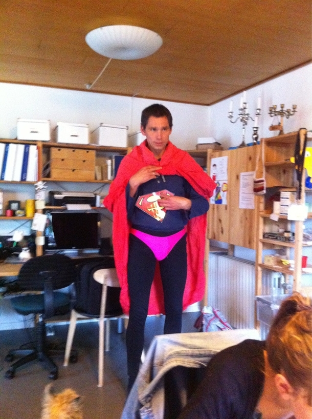 Asked my dad if he wanted to see Man of Steel  min later he comes Down with this on