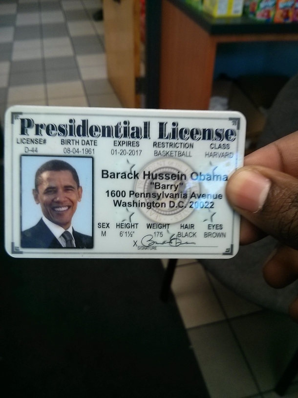 Asked this kid for ID