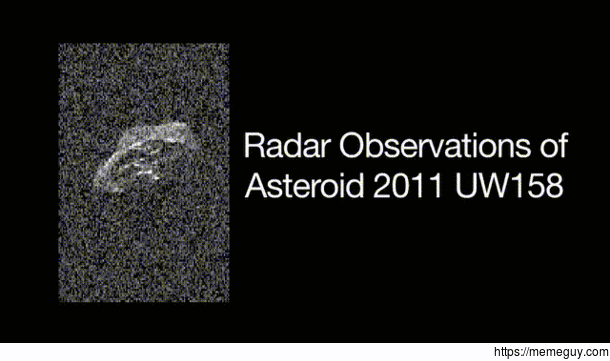 Asteroid  UW on  July  Credit NASA  JPL-Caltech  NRAO