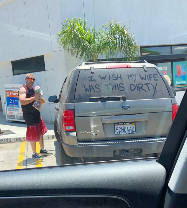At a car wash nonetheless