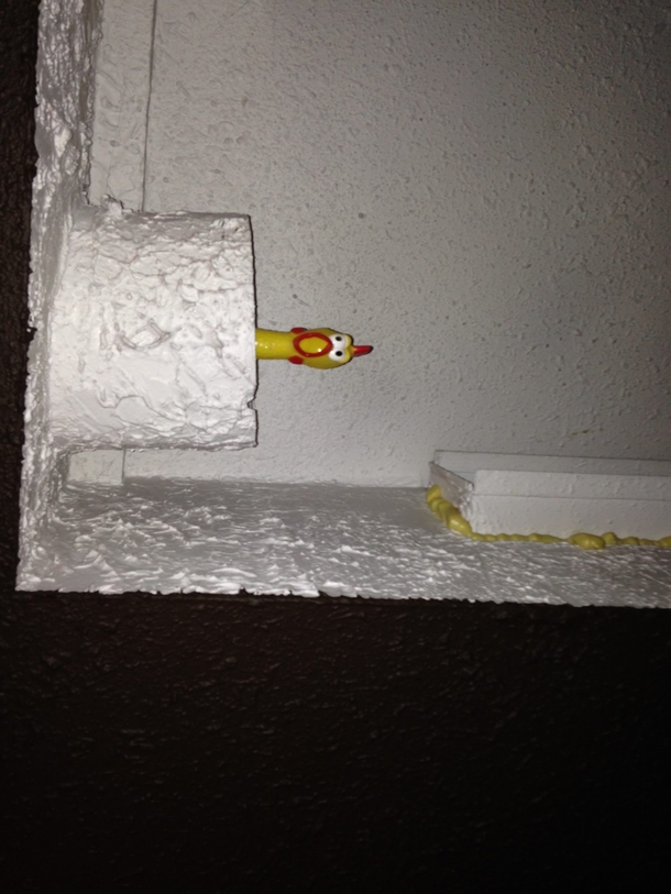 At a restaurant and looked up