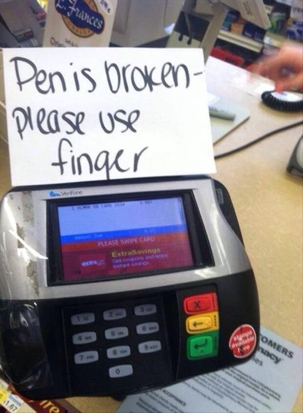 At cvs and the penis broke
