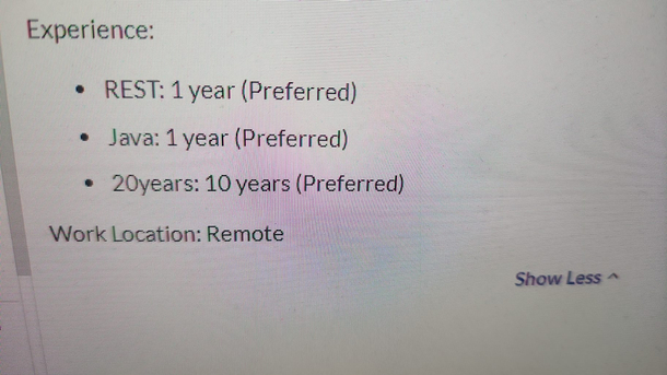 At least its preferred not mandatory