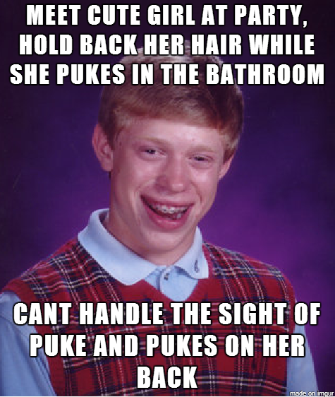 At least she was too drunk to notice
