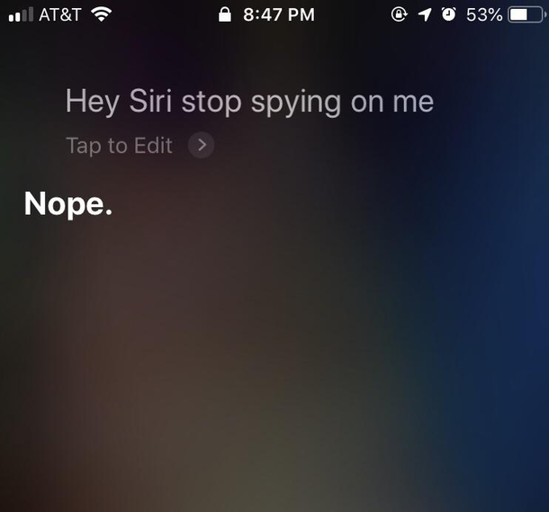 At least Siri is honest