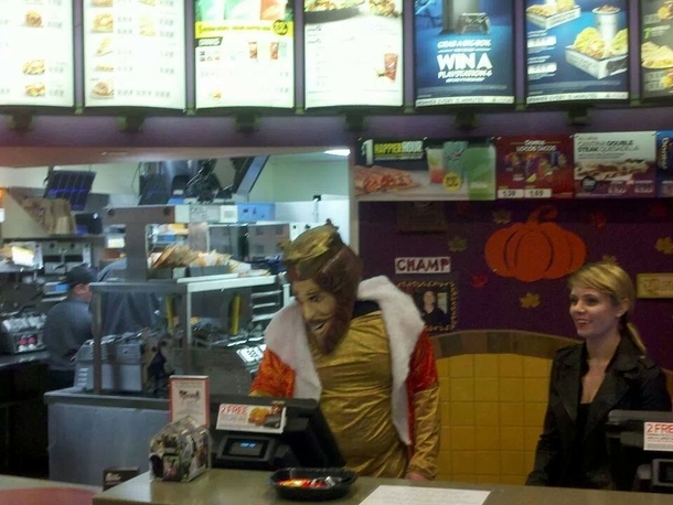 At Taco Bell today