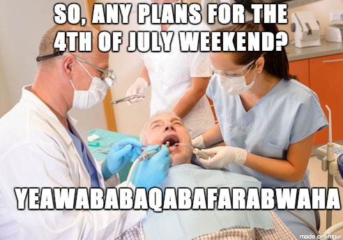 At the dentist this morning