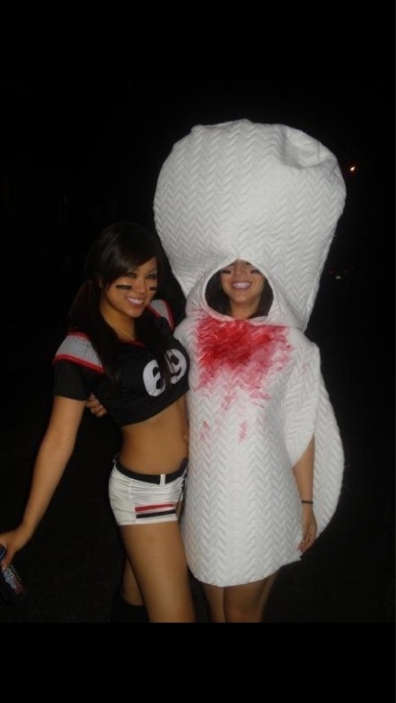 At the last minute she decided hot cheerleader costume wasnt edgy enough