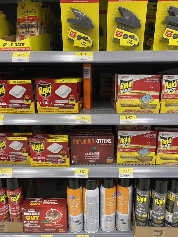 At the pest control isle in Walmart