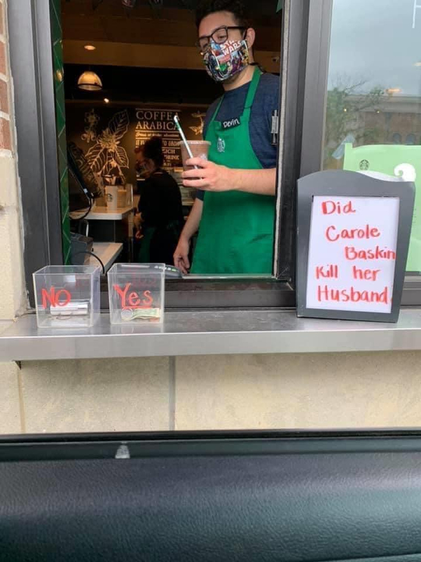 At the Starbucks by my house