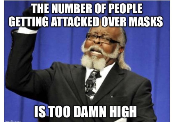 attacked for wearing mask now attacked for not wearing mask