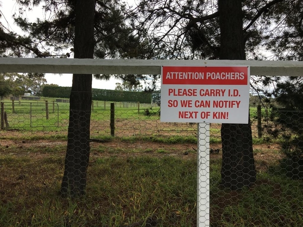 Attention poachers