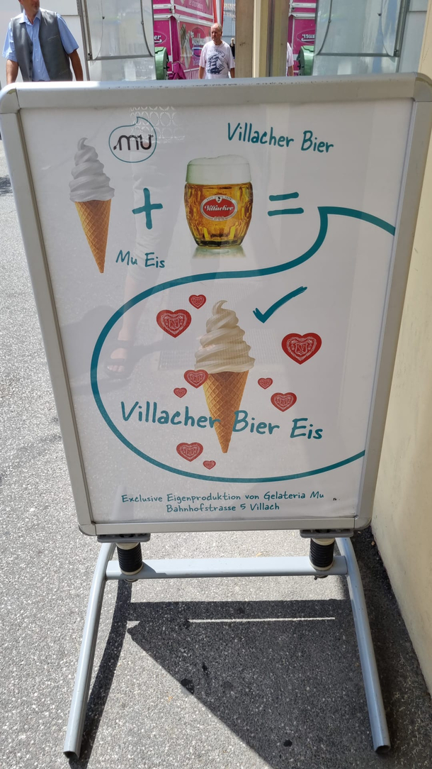 Austrians struck gold Beer  Icecream  BierEis